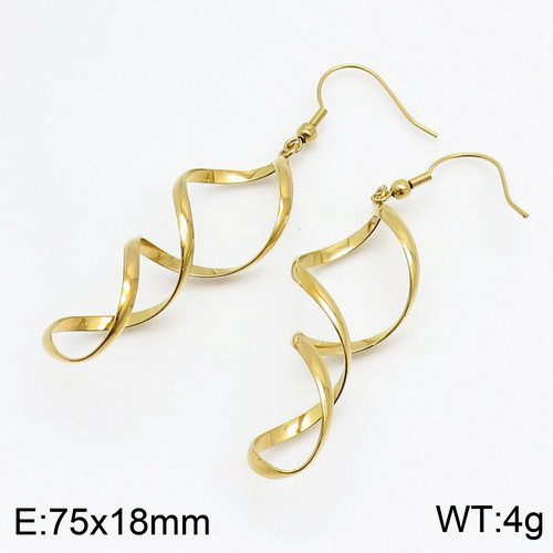 Elegantné visiace náušnice v zlatej farbe z chirurgickej ocele sú skvelým darčekom pre ženu, ktorá ocení ich očarujúci vzhľad a bude z nich nadšená