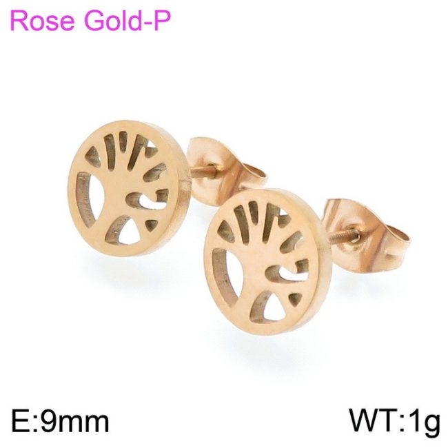 Magické náušnice so symbolikou stromu života v rose-gold farbe z chirurgickej ocele, ktoré potešia ako skvelý darček.