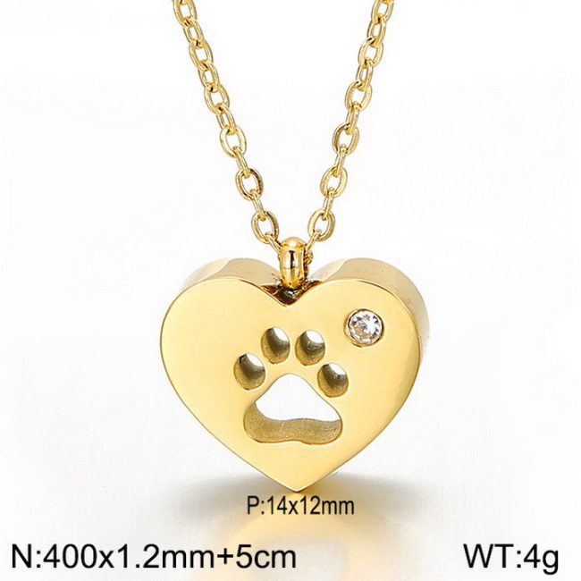 Pre každú milovníčku zvierat je ideálna voľba tohto zlatého setu retiazky s príveskom v tvare srdca s vyobrazením labky pre tú najzanietenejšiu milovníčku štvornohých miláčikov